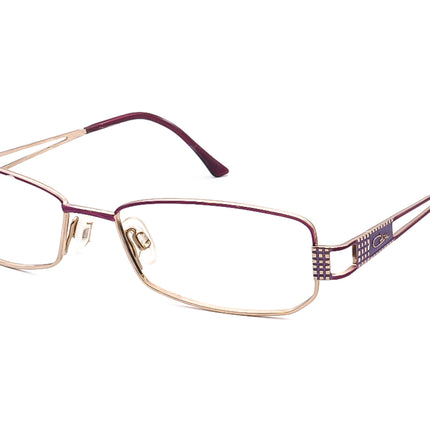 Cazal Purple/Gold Rectangular Metal Frame  52□18 130