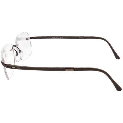 Silhouette 7633 40 6051 Titan Rimless Square Eyeglasses 55 mm