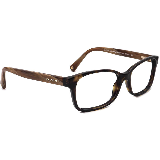 Coach HC 6047 (Libby) 5204 Dark Tortoise/Light Brown Eyeglasses 51□16 135