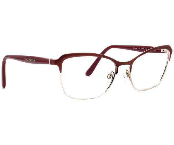 Dolce & Gabbana DG 1286 1303 Burgundy Silver Cat Eye Eyeglasses Frames 53-16-140 Dolce & Gabbana Men main image 3