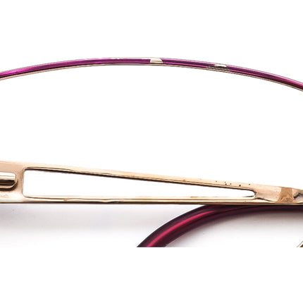 Cazal Purple/Gold Rectangular Metal Frame Eyeglasses 52□18 130