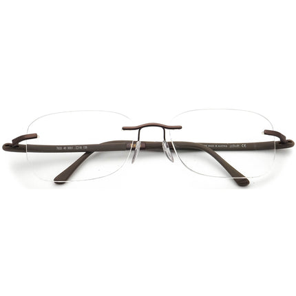 Silhouette 7633 40 6051 Titan Rimless Square Eyeglasses 55 mm