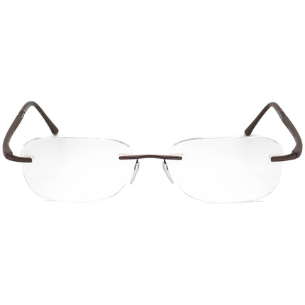 Silhouette 7633 40 6051 Titan Rimless Square Eyeglasses 55 mm