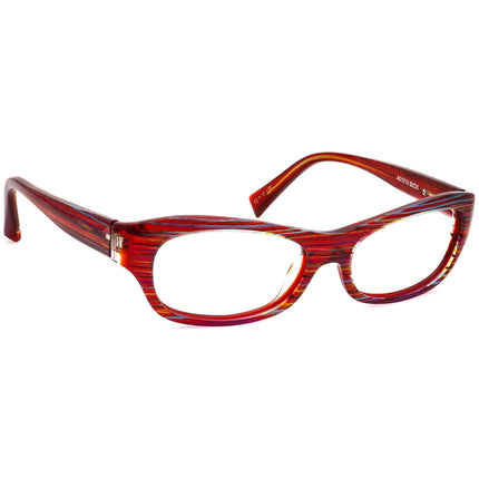 Alain Mikli Women's Eyeglasses A01010 B0D5 Glitter Red on Rainbow Semi Cat Eye Frame France 52[]15 135