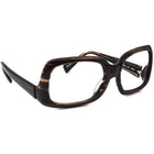 Alain Mikli Women's Sunglasses A0496 13 Cat 03 Striped Dark Brown Oversized 58 mm