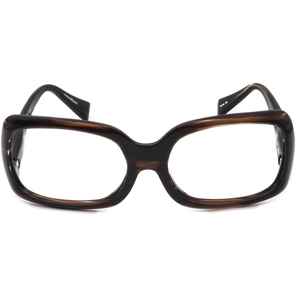 Alain Mikli Women's Sunglasses A0496 13 Cat 03 Striped Dark Brown Oversized 58 mm