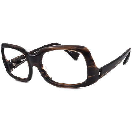 Alain Mikli Women's Sunglasses A0496 13 Cat 03 Striped Dark Brown Oversized 58 mm