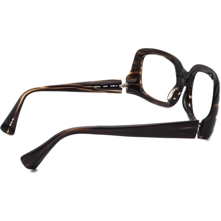 Alain Mikli Women's Sunglasses A0496 13 Cat 03 Striped Dark Brown Oversized 58 mm