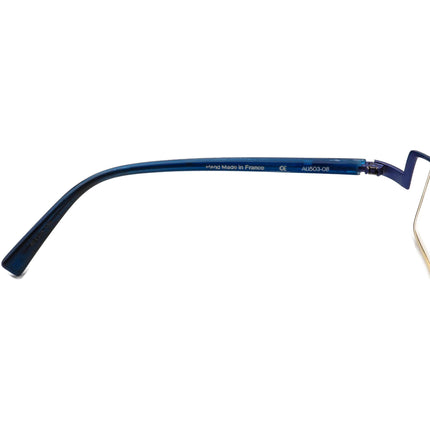 Alain Mikli Eyeglasses A0503-08 Blue Half Rim Frame France 40[]26 135 Handmade