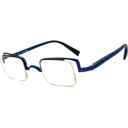 Alain Mikli Eyeglasses A0503-08 Blue Half Rim Frame France 40[]26 135 Handmade