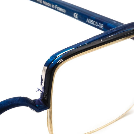 Alain Mikli Eyeglasses A0503-08 Blue Half Rim Frame France 40[]26 135 Handmade