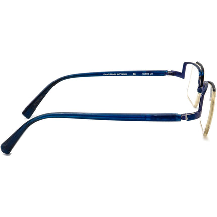 Alain Mikli Eyeglasses A0503-08 Blue Half Rim Frame France 40[]26 135 Handmade