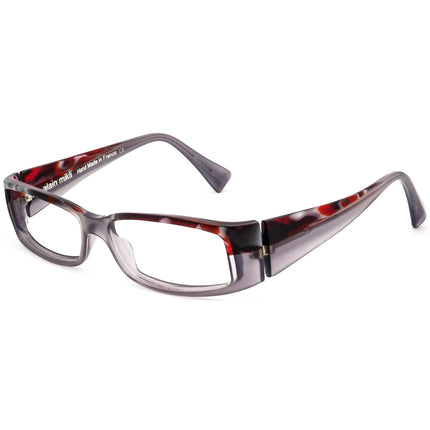 Alain Mikli Eyeglasses AL04120202 Matte Gray/Red Marbled Rectangular Frame France 56[]14 135 Handmade