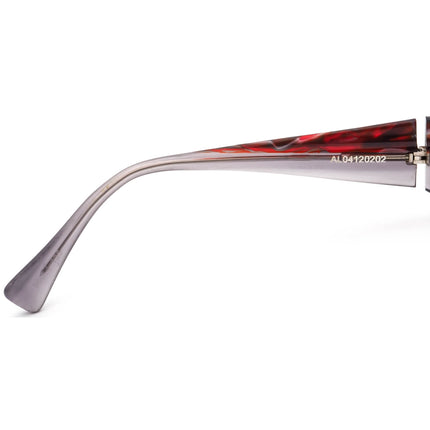 Alain Mikli Eyeglasses AL04120202 Matte Gray/Red Marbled Rectangular Frame France 56[]14 135 Handmade