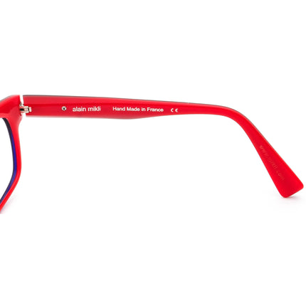 Alain Mikli Eyeglasses AL1103 E030 Black on Blue & Red Rectangular Frame France 55[]17 140 Handmade