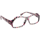 Alain Mikli Vintage Eyeglasses AL12353038 Pink,Navy Blue, Brown & Gray checker on Clear Hexagon Frame France 53[]13 135 Handmade
