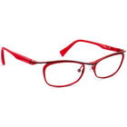 Alain Mikli Women's VintageEyeglasses AL1240 MOCS Red Modified Rectangular Frame France 52[]17 135