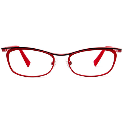Alain Mikli Women's VintageEyeglasses AL1240 MOCS Red Modified Rectangular Frame France 52[]17 135