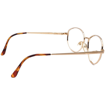 American Optical Women's Eyeglasses AOSafety Z87 YP 20 Tortoise on Gold Round Metal Frame USA 55[]17 140