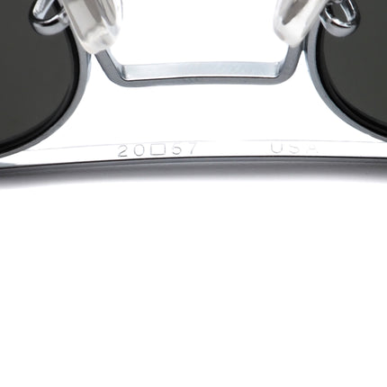 American Optical Sunglasses Command Silver Pilot Metal USA 57 mm