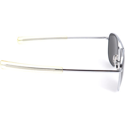 American Optical Sunglasses Command Silver Pilot Metal USA 57 mm