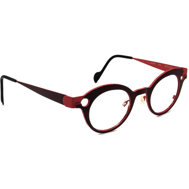 Anne Et Valentin Women's Eyeglasses H12 Ladivine Titanium Brown/Red Round Frame Japan 43[]21 130