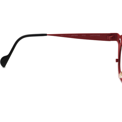 Anne Et Valentin Women's Eyeglasses H12 Ladivine Titanium Brown/Red Round Frame Japan 43[]21 130