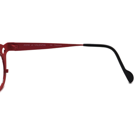 Anne Et Valentin Women's Eyeglasses H12 Ladivine Titanium Brown/Red Round Frame Japan 43[]21 130