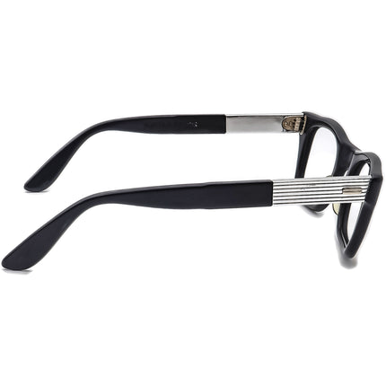 Bausch & Lomb (B&L) VintageEyeglasses 5 1/2 Aluminum Black/Silver Rectangular Frame 46[]16 140