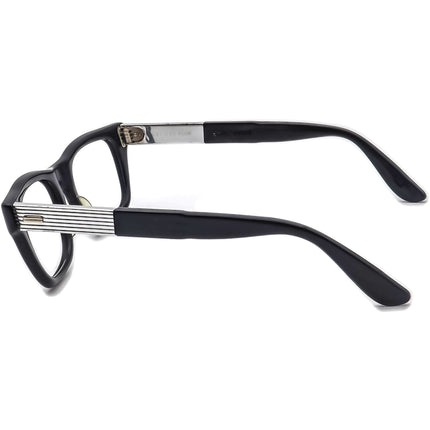 Bausch & Lomb (B&L) VintageEyeglasses 5 1/2 Aluminum Black/Silver Rectangular Frame 46[]16 140