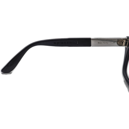 Bausch & Lomb (B&L) VintageEyeglasses 5 1/2 Aluminum Black/Silver Rectangular Frame 46[]16 140