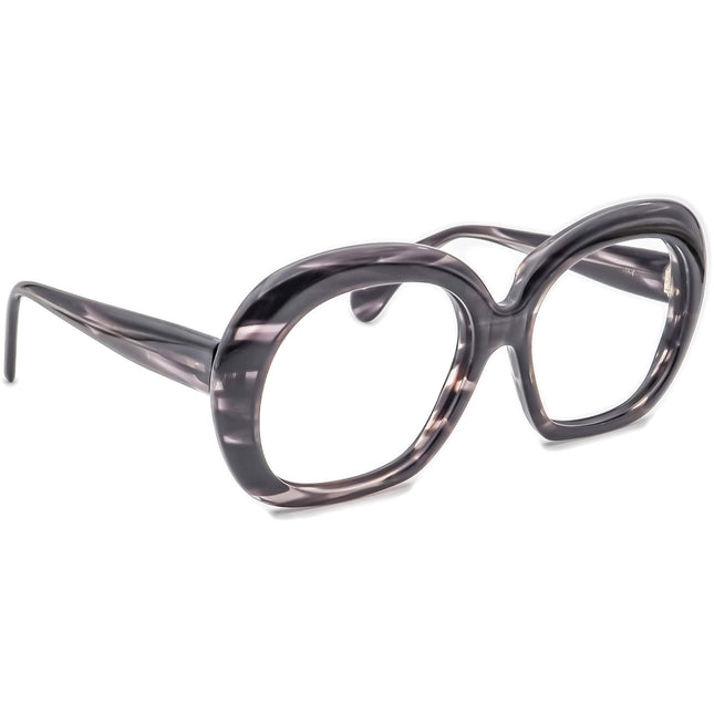 Bausch & Lomb (B&L) Women's Sunglasses Denby USA Striped Gray&Black Round USA 54 mm