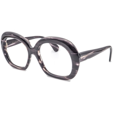 Bausch & Lomb (B&L) Women's Sunglasses Denby USA Striped Gray&Black Round USA 54 mm