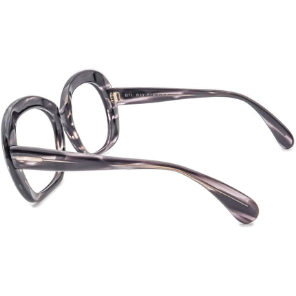 Bausch & Lomb (B&L) Women's Sunglasses Denby USA Striped Gray&Black Round USA 54 mm
