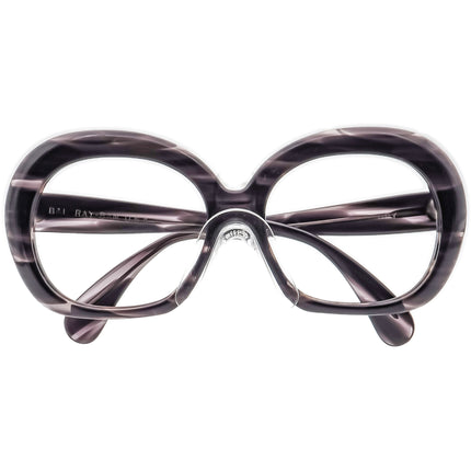 Bausch & Lomb (B&L) Women's Sunglasses Denby USA Striped Gray&Black Round USA 54 mm