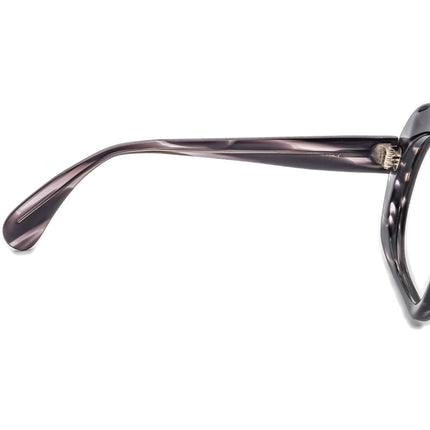 Bausch & Lomb (B&L) Women's Sunglasses Denby USA Striped Gray&Black Round USA 54 mm