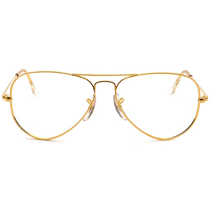 Ray-Ban (B&L) Vintage Sunglasses A5605 XUAR Shiny Gold Aviator Metal USA 58 mm