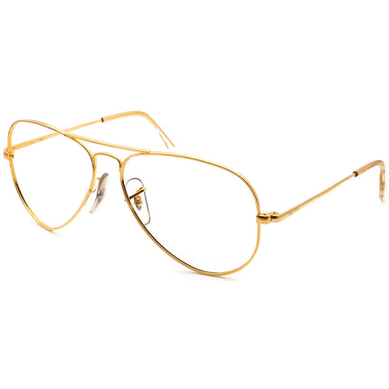 Ray-Ban (B&L) Vintage Sunglasses A5605 XUAR Shiny Gold Aviator Metal USA 58 mm