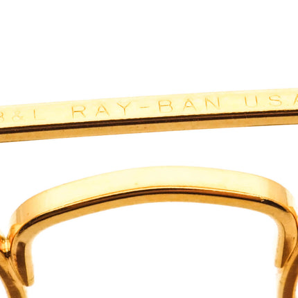 Ray-Ban (B&L) Vintage Sunglasses A5605 XUAR Shiny Gold Aviator Metal USA 58 mm