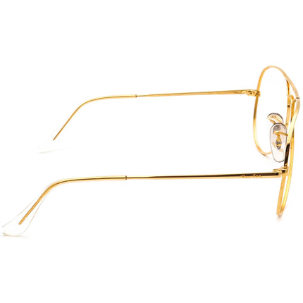Ray-Ban (B&L) Vintage Sunglasses A5605 XUAR Shiny Gold Aviator Metal USA 58 mm