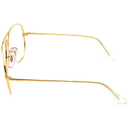 Ray-Ban (B&L) Vintage Sunglasses A5605 XUAR Shiny Gold Aviator Metal USA 58 mm