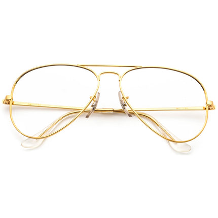 Ray-Ban (B&L) Vintage Sunglasses A5605 XUAR Shiny Gold Aviator Metal USA 58 mm