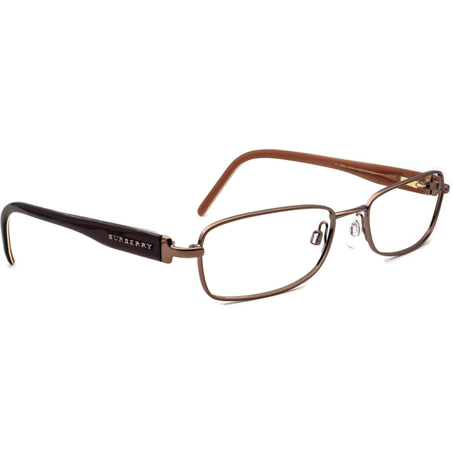 Burberry Women's Eyeglasses B 1066 1016 Brown Rectangular Frame Italy 52[]17 135