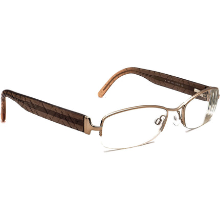 Burberry Women's Eyeglasses B 1169 1011 Gold/Clear Brown Half Rim Frame Italy 51[]18 135
