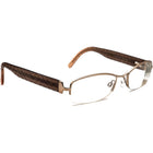 Burberry Women's Eyeglasses B 1169 1011 Gold/Clear Brown Half Rim Frame Italy 51[]18 135