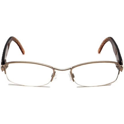 Burberry Women's Eyeglasses B 1169 1011 Gold/Clear Brown Half Rim Frame Italy 51[]18 135