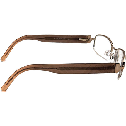 Burberry Women's Eyeglasses B 1169 1011 Gold/Clear Brown Half Rim Frame Italy 51[]18 135