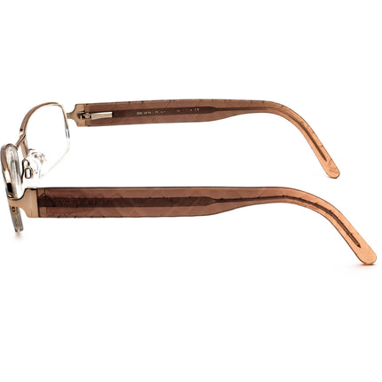 Burberry Women's Eyeglasses B 1169 1011 Gold/Clear Brown Half Rim Frame Italy 51[]18 135