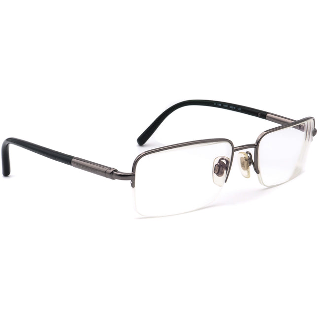 Burberry Eyeglasses B 1196 1003 Gunmetal/Green Half Rim Frame Italy 52[]18 140