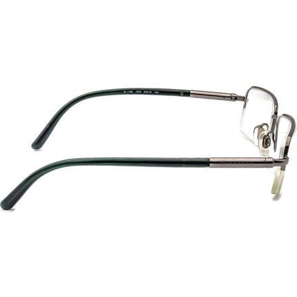 Burberry Eyeglasses B 1196 1003 Gunmetal/Green Half Rim Frame Italy 52[]18 140